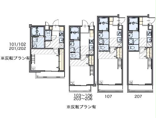 レオパレス柴原ＬＡ１の間取り