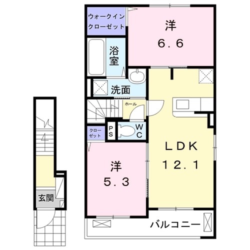 エリタージュ Ⅲの間取り
