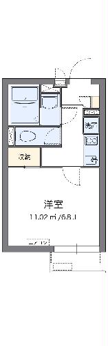 クレイノヴィラ曽根Eの間取り