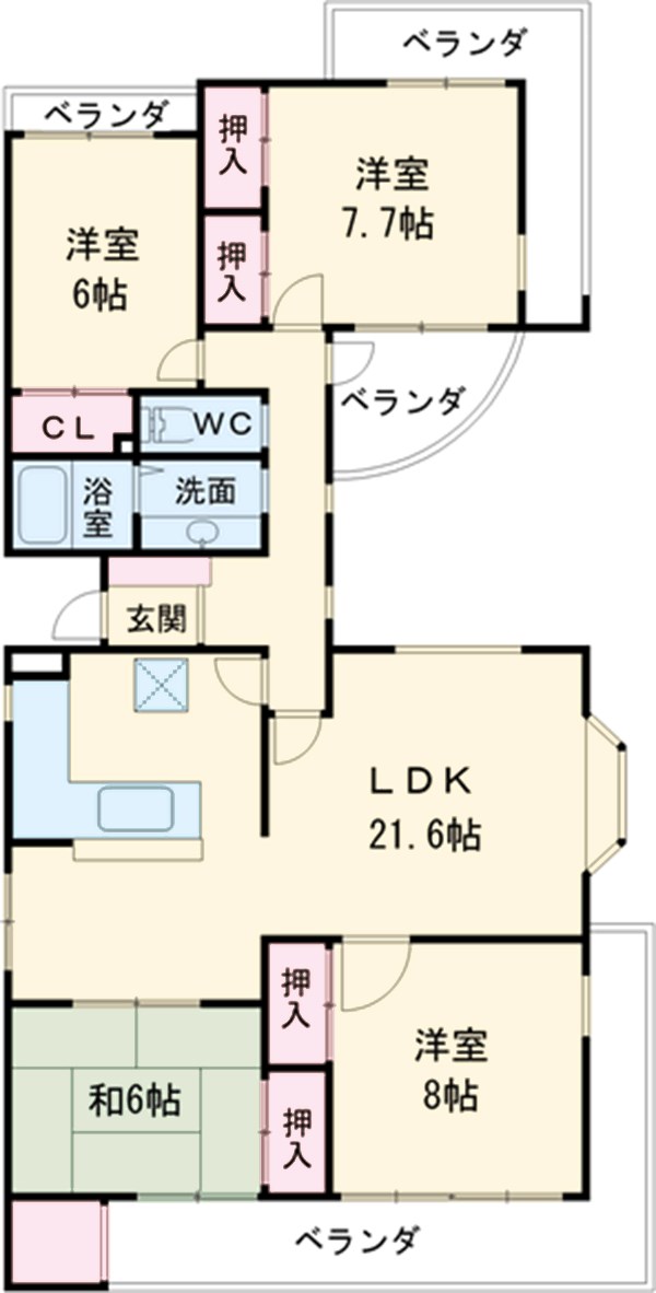 パルナス岳見町の間取り