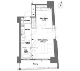 パークキューブ笹塚・507号室の間取り