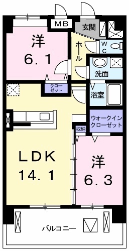 カーサ・ル・コットンの間取り