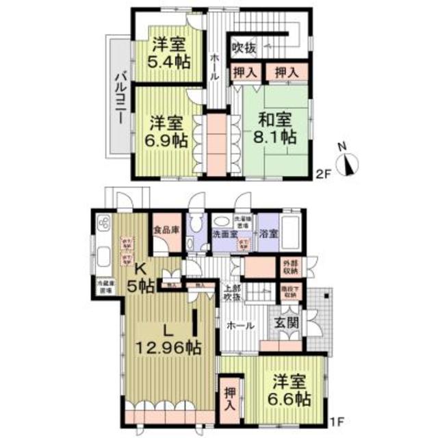 吹田市千里山東1丁目賃貸住宅の間取り