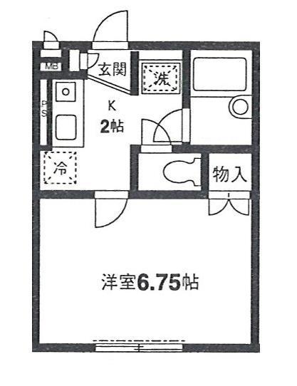 ハイツ・ヤマカA棟の間取り