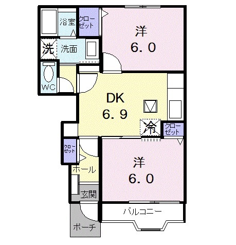 クラール Kの間取り
