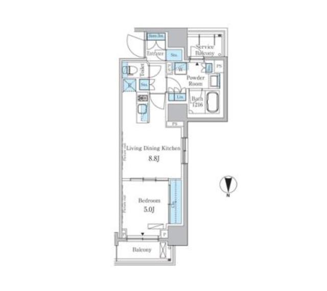 パークアクシス蔵前の間取り