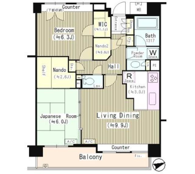 品川戸越パーク・ホームズの間取り