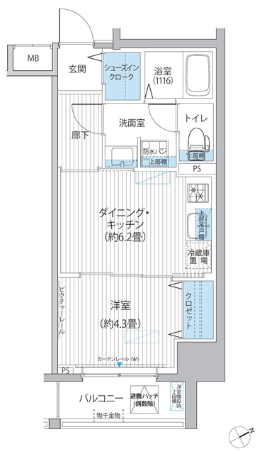 ワイズ柳橋の間取り