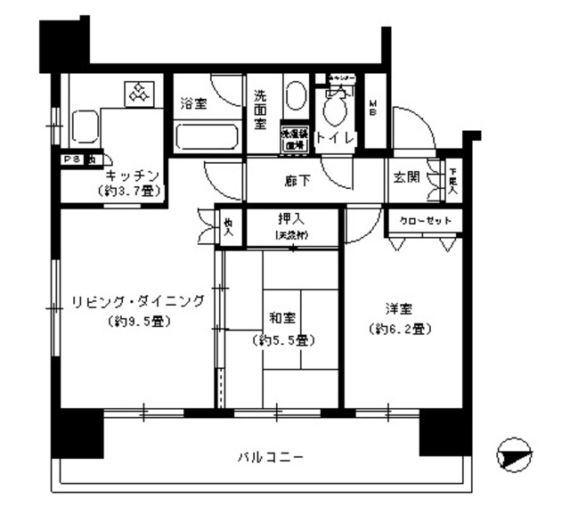 パークキューブ浅草田原町の間取り