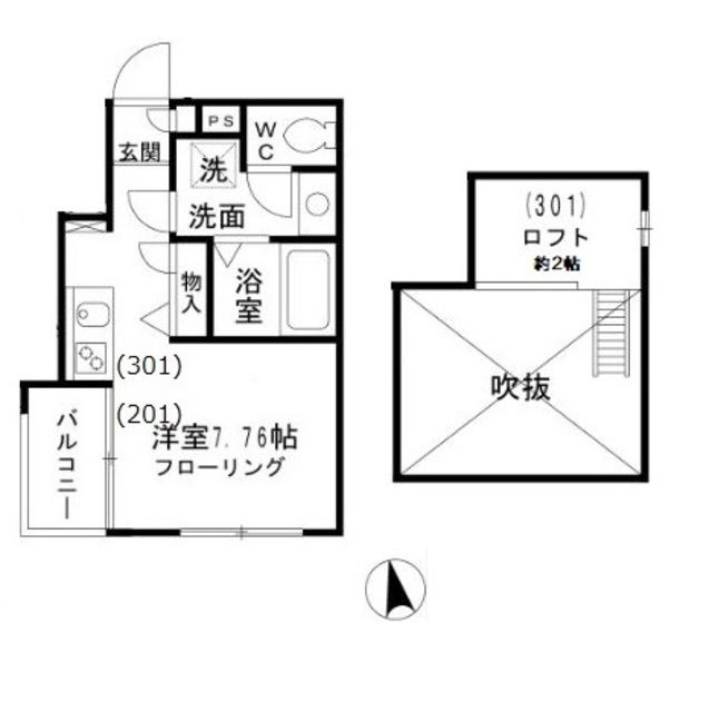 3/4 間取