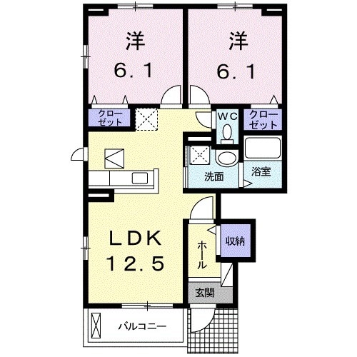 フィデール Bの間取り
