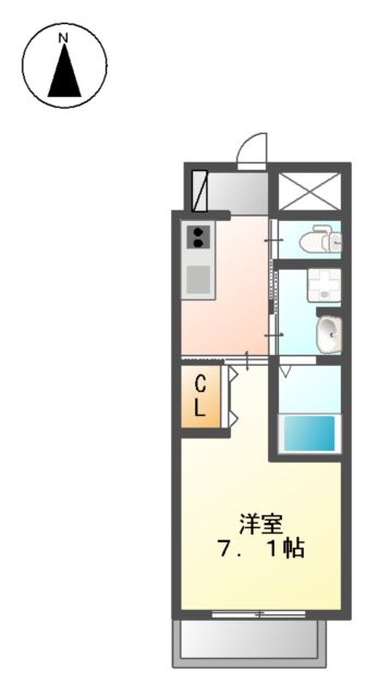 プリオール椿ＰａｒｔⅡの間取り