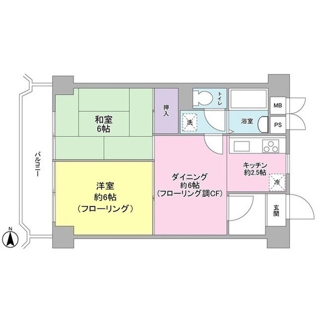 中落合ガーデニアの間取り