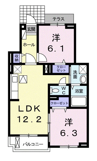アプリコットⅠの間取り