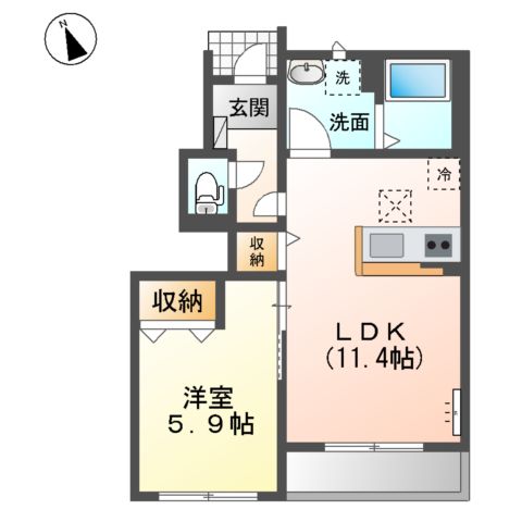 クレシアAの間取り