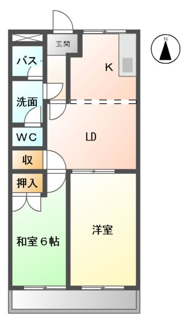 スカイメゾン大高Aの間取り