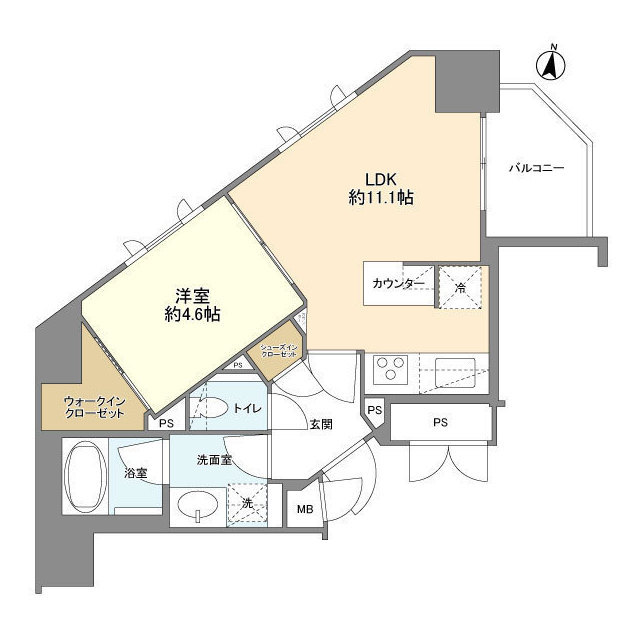 ジオ西新宿ツインレジデンス イースト棟の間取り