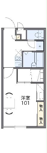 レオパレスアルカディア砂口の間取り