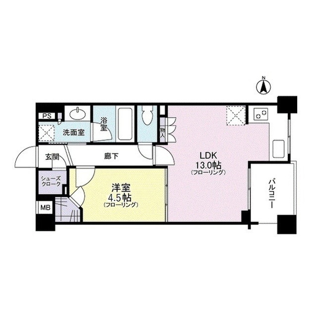 クレアホームズ新宿百人町・305号室の間取り
