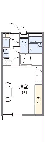 東森岡の完工年月（2001年3月）築の賃貸アパートの間取り