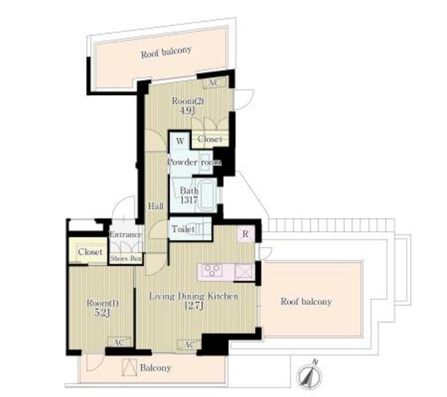 ソラーニ目黒不動前の間取り
