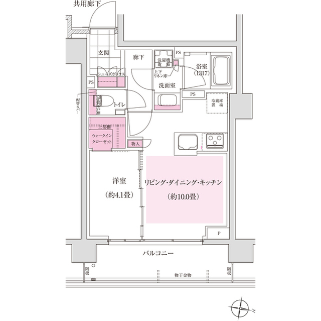 ディームス東陽町・0206号室の間取り