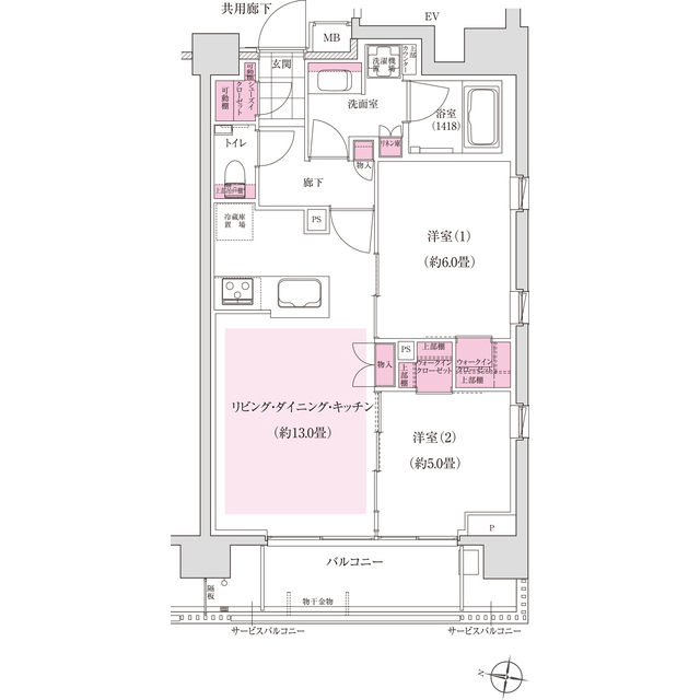 ディームス東陽町の間取り