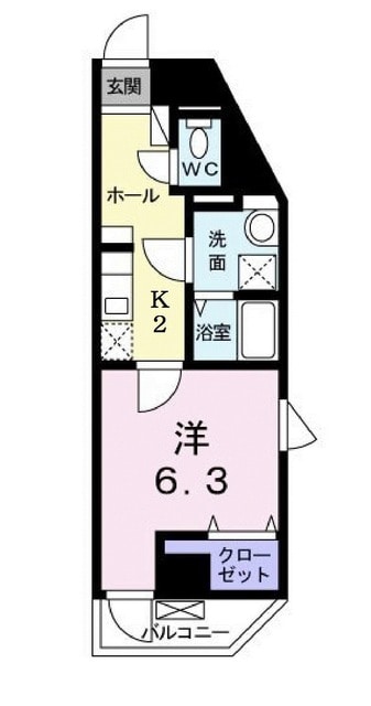 ベルジュネス春日町の間取り
