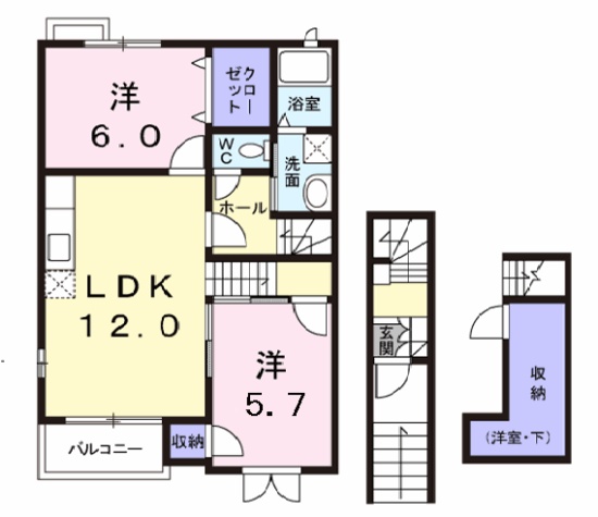 コンフォルターブルⅡの間取り
