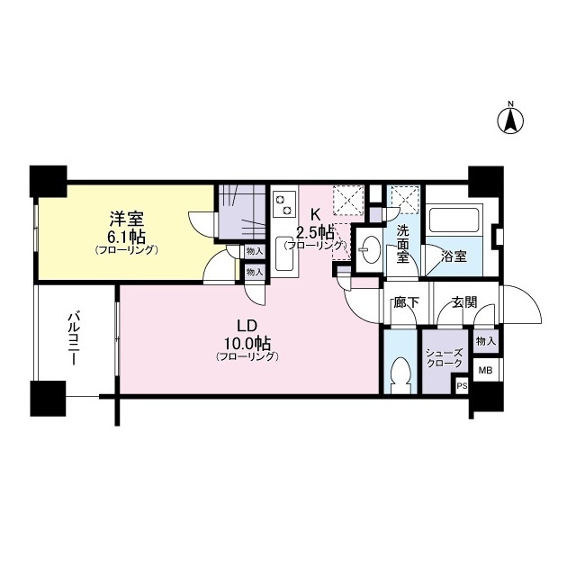 クレアホームズ新宿百人町・211号室の間取り