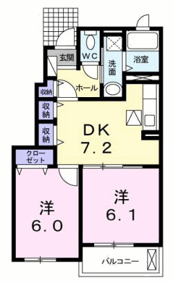 シャルロット Ⅰの間取り