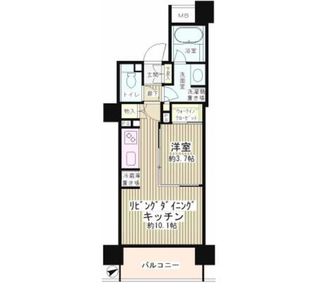 パークホームズ目黒リバーサウスアーバンレ・1208号室の間取り
