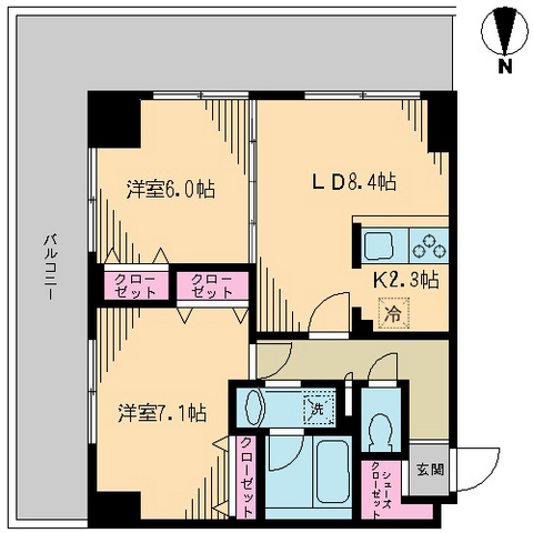 クレドラテース白河の間取り