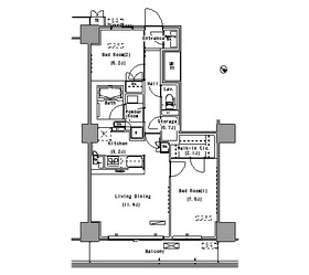 パークアクシス豊洲の間取り