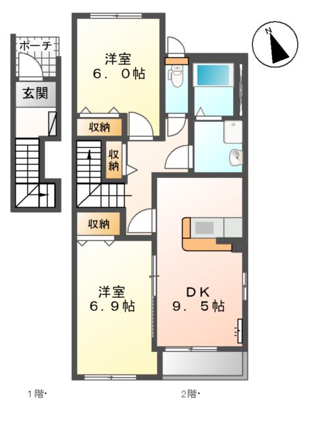 シャトー ボンヌールⅡの間取り