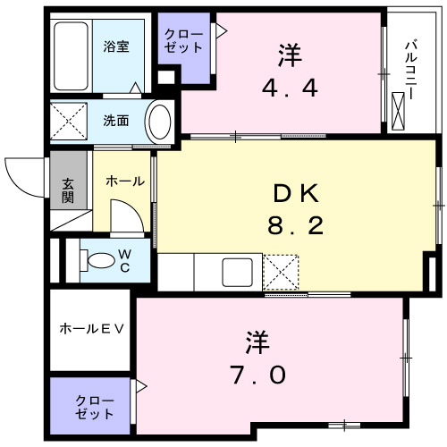 エピナール津田の間取り