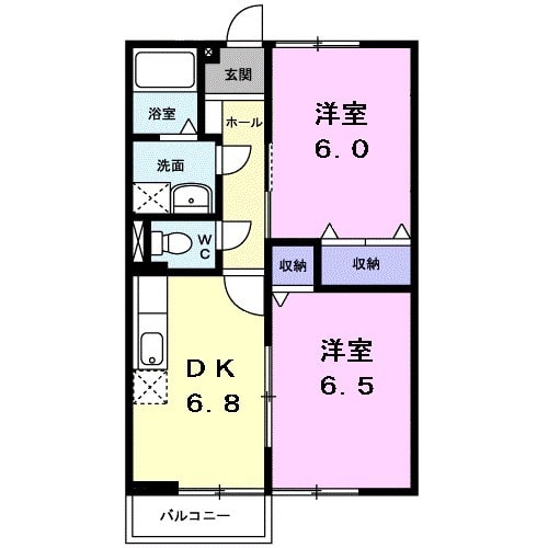 サンヒルズ蔵屋敷Bの間取り