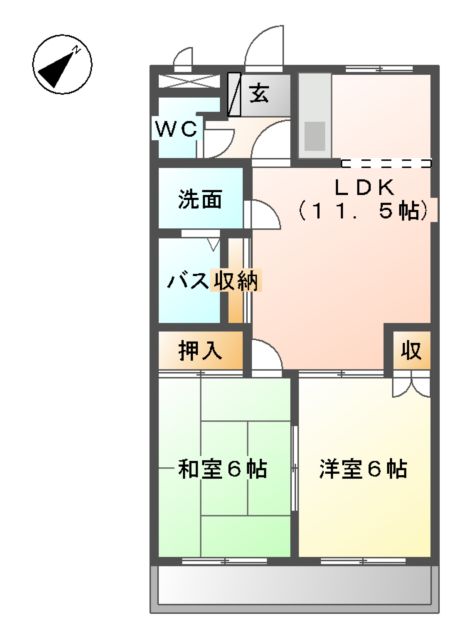 グランデール フジミの間取り