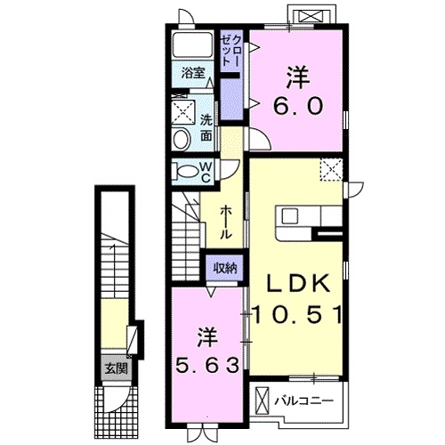 アニメート 塩津Ⅱの間取り