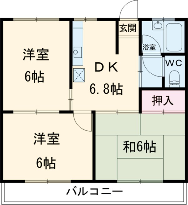 コーポブランカの間取り