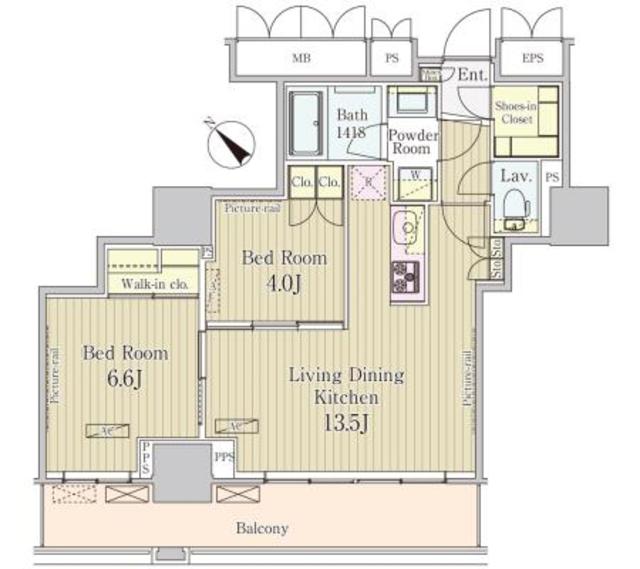 パークアクシス御茶ノ水・202号室の間取り