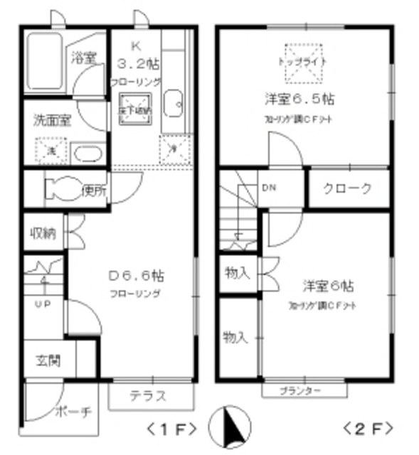真野メゾネットの間取り