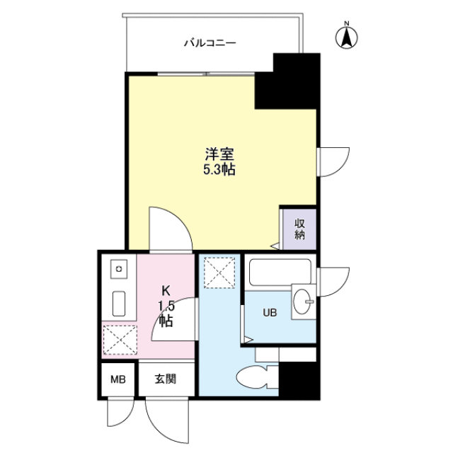グランビュー御茶ノ水・203号室の間取り