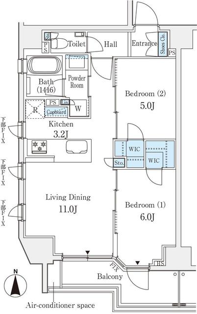 オープンレジデンシア文京本郷の間取り