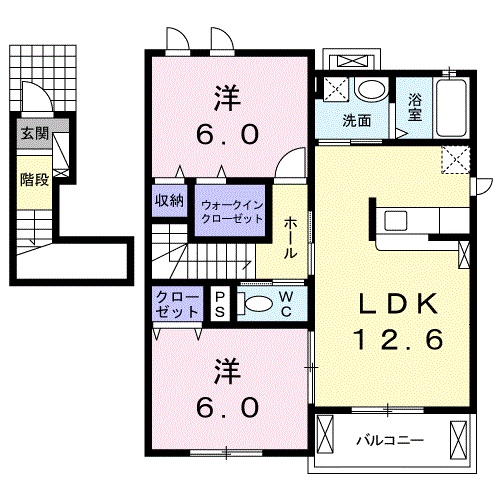 ルスカDの間取り