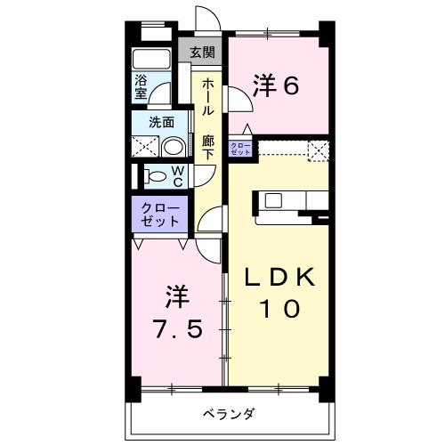 ラ・カーサSHIMADAの間取り