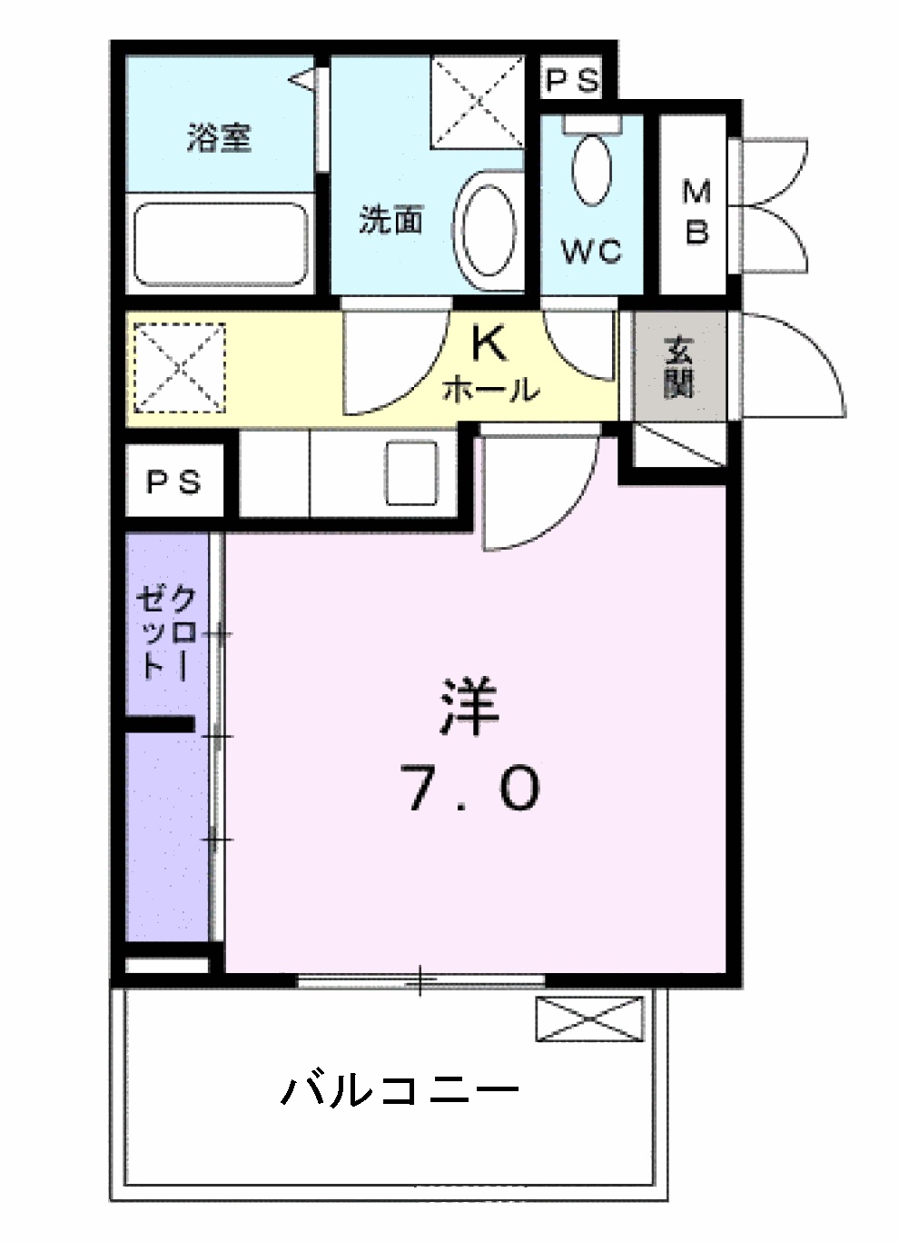 クーランデール Aの間取り