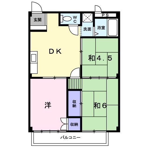 シティハイツよしかわの間取り