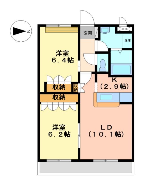 メゾン・ド 美菜里杏 弐番館の間取り