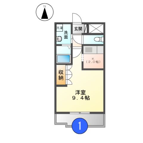 Chez-moi 千日(シェモアセンニチ)の間取り